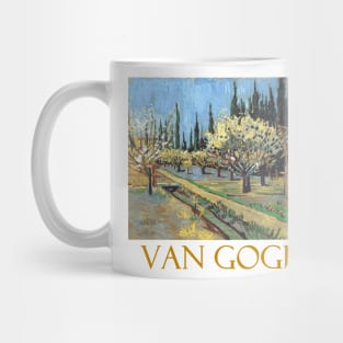 Orchard in Bloom Bordered by Cypresses by Vincent van Gogh Mug